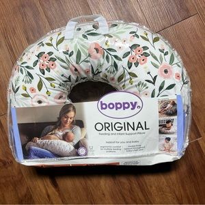 Baby Boppy pillow- pink garden/ like new